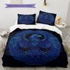 Blue Eagle  Pattern Bedding Quilt Set Quilt Cover Pillowcase Home Decoration  Gift (1 * Duvet Cover + 2 * Pillowcase, Without Core)