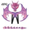 Schaumstoff Drachenflügel Kinderkostüm Set mit Maske Schwanz und Flügel Leichtes Kombi Verkleidung Cosplay Kostüme für Alter 3-12 Halloween Party