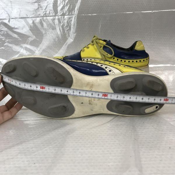 Prada Milano Gelb Blau Zweifarbig Wingtip Sneakers Größe 7 25.5-26.0 Gelb Blaue Schuhe Trainer Stiefel(GEBRAUCHT)