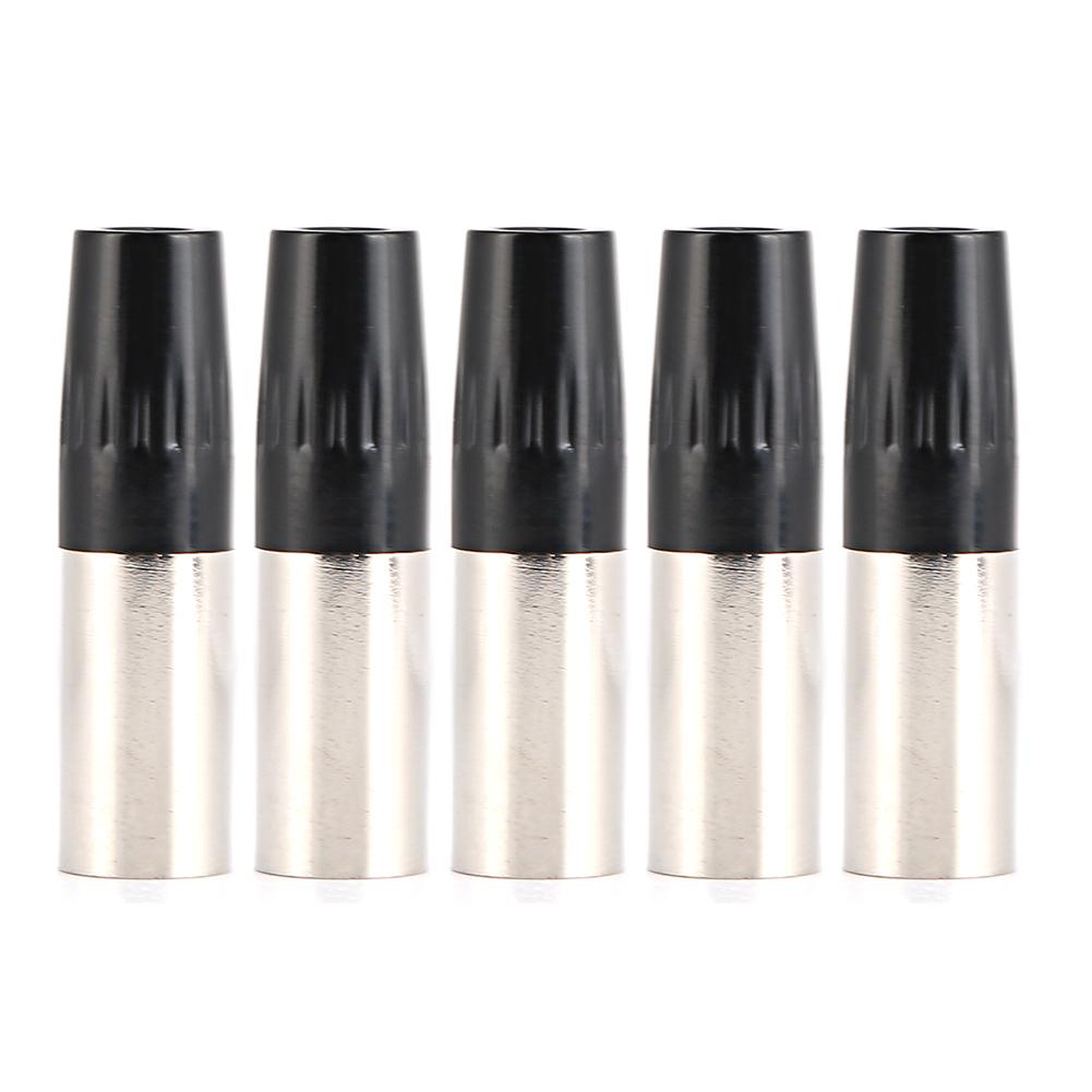 5pcs 4Pin XLR Connector Mini Male Microphone Cable Adapter MIC Audio Plug