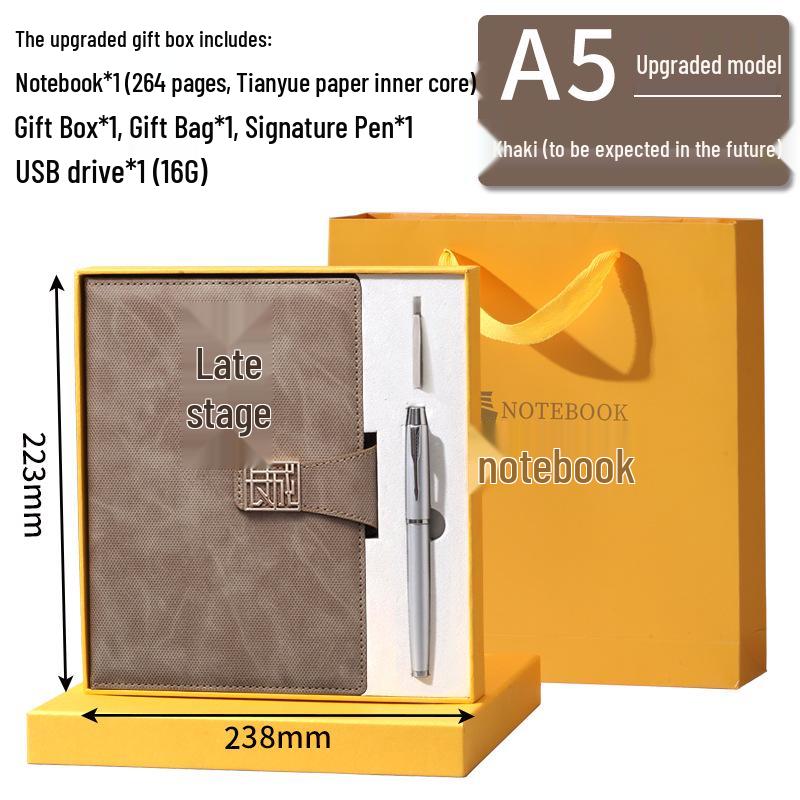 A5 Custom Strap Diary Notebook with Logo in Gift Box