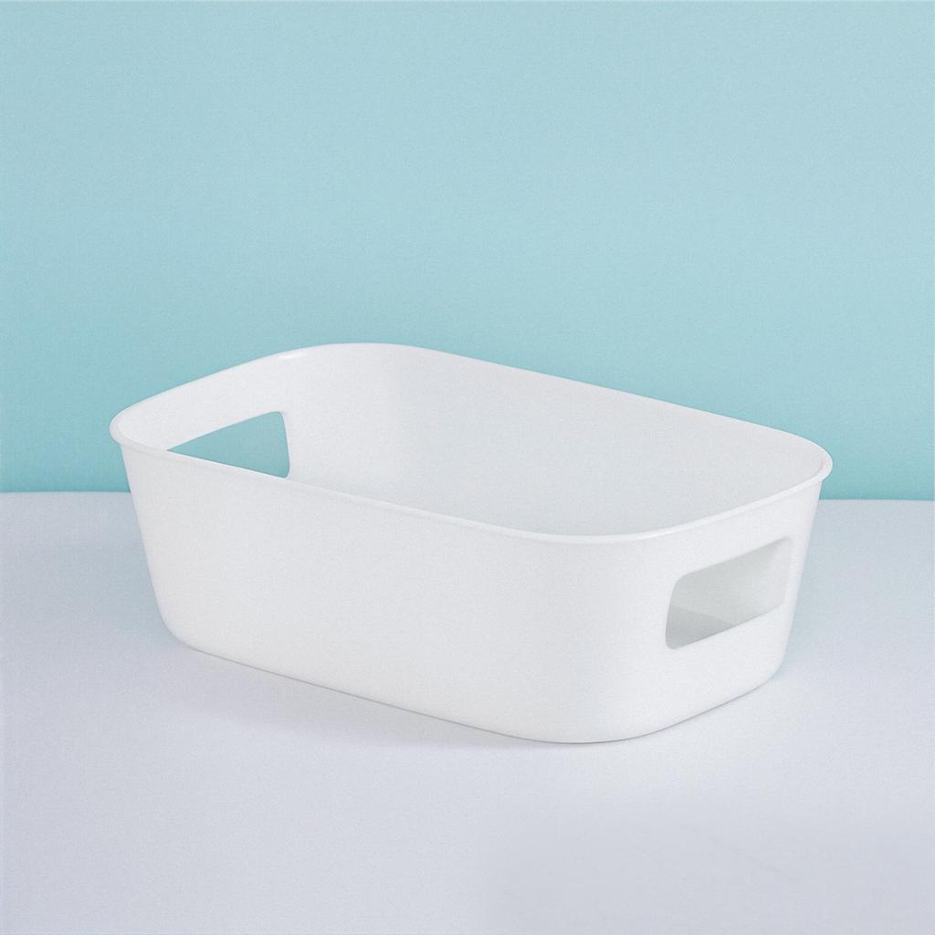 Portable Minimalist Storage Basket: Large-Capacity Organizer with Dormitory Stickers