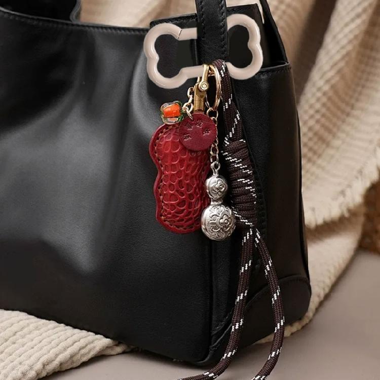 Zinc Alloy Bone Keychain Decoration Spring Operated Clasp Available In 6 Playful Color Options