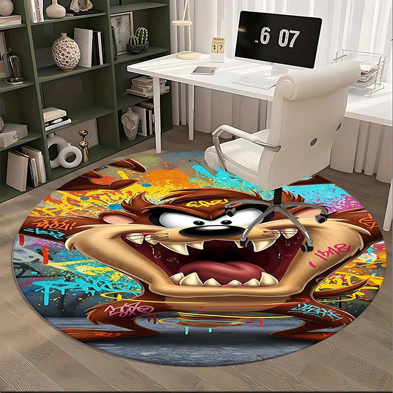 Tazmanian Devil,Graffiti Art Chair mat Round Rug Office carpet, Non slip, Suitable for Living Rooms, Bedrooms Decor 1205690a