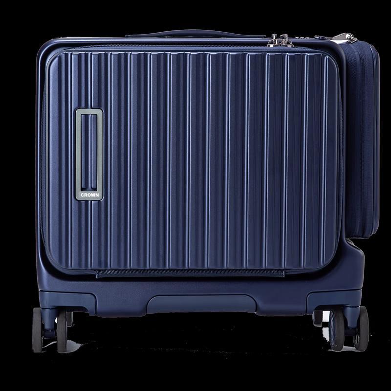 CROWN Multifunctional Front-Opening Business Carry-on Luggage