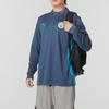 Puma Logo Badge Pattern Spliced Pullover Long Sleeve Half Placket Half Zip College Style Color Block Sweatshirt Men Sweatshirt Blue 777529-12