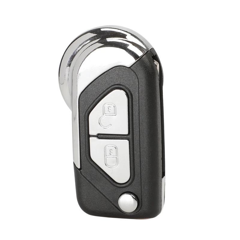 Funda de carcasa para llave de coche plegable con 2 botones para Citroën DS3, cubierta de carcasa para llave VA2 sin cortar