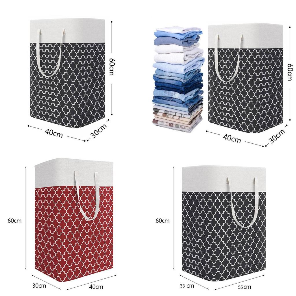Modern Cotton Foldable Laundry Bin With Waterproof Material For Clothes And Toys