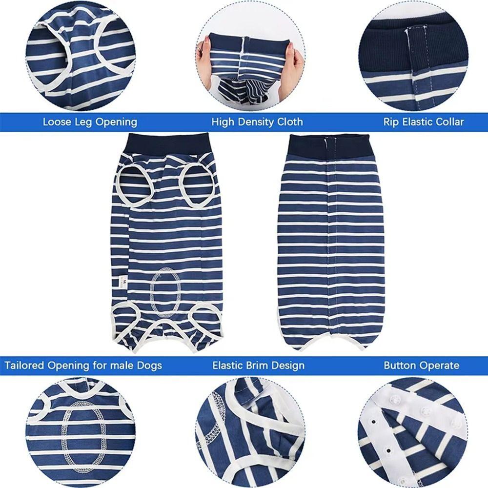 Cute Anti-Licking Dog Recovery Suit Soft Breathable Pet Surgical Clothes Abdominal Wound Post Surgery Suit for Small Large Dog