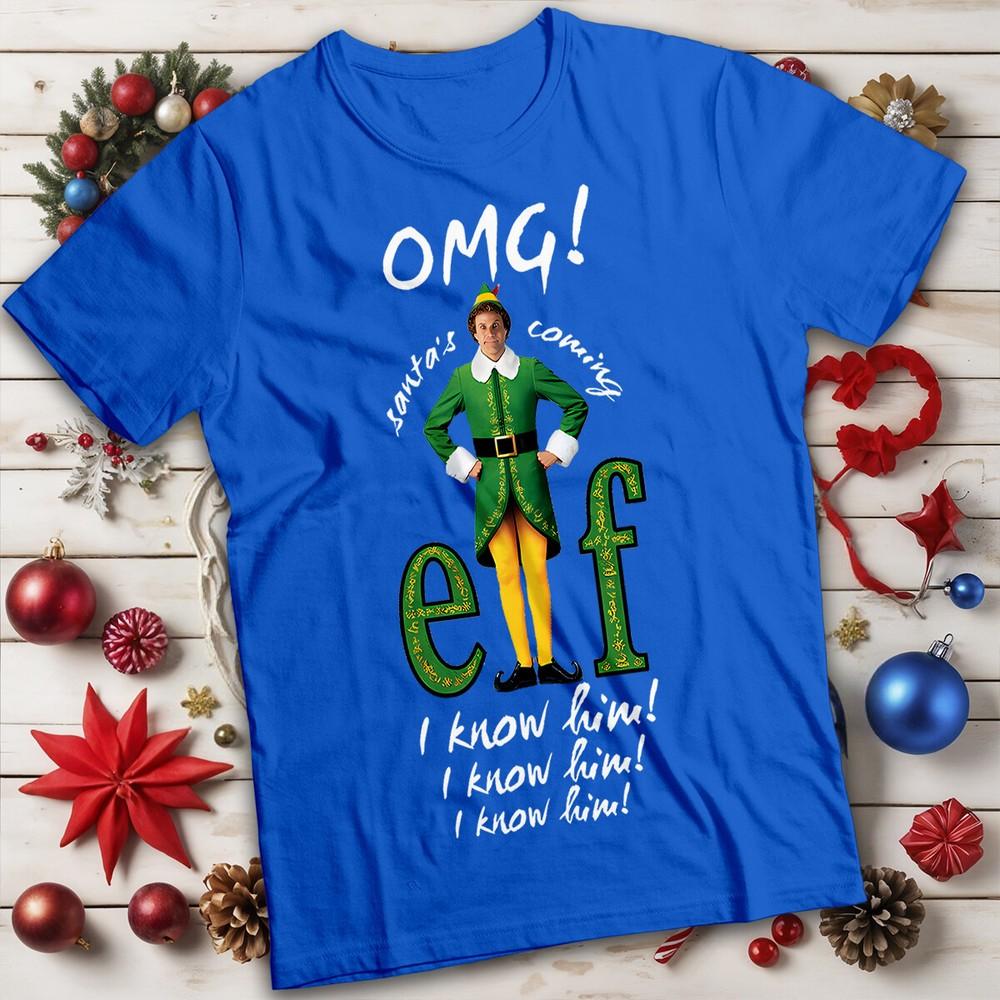 Funny Unisexs and Unisexs Buddy the Elf I Know Him Christmas TShirt Tee MC