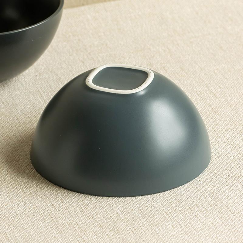 Chinesisches mattes Keramikgeschirr Reisschale Wortreiche Pulverschale Haushalt Große Reisschale Obstsalatschale Keramikschale Charge