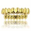 Hip Hop 6/6 Teeth Grills Hip Hop 14K Gold Plated Tooth Caps Decor Braces Punk Cosplay Party Braces For Fashion Women Men Jewelry