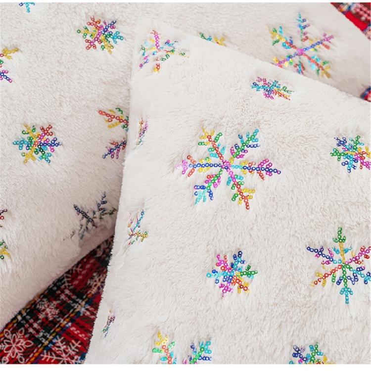 Plush Snowflake Pillowcase Christmas Decoration Cushion Cover Pillow Covers Home