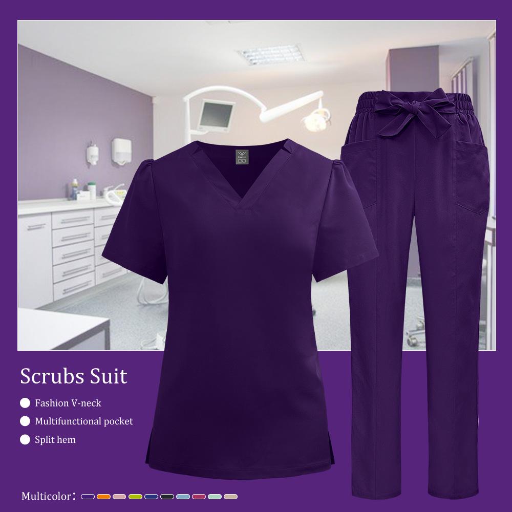 

Медичний Халат Uniform Докторський Костюм Жіночий Медсестринський Халат Стоматологічний Педіатричний Робочий Одяг Швидкосохнучий Медичний Сервіс Набір для Догляду L