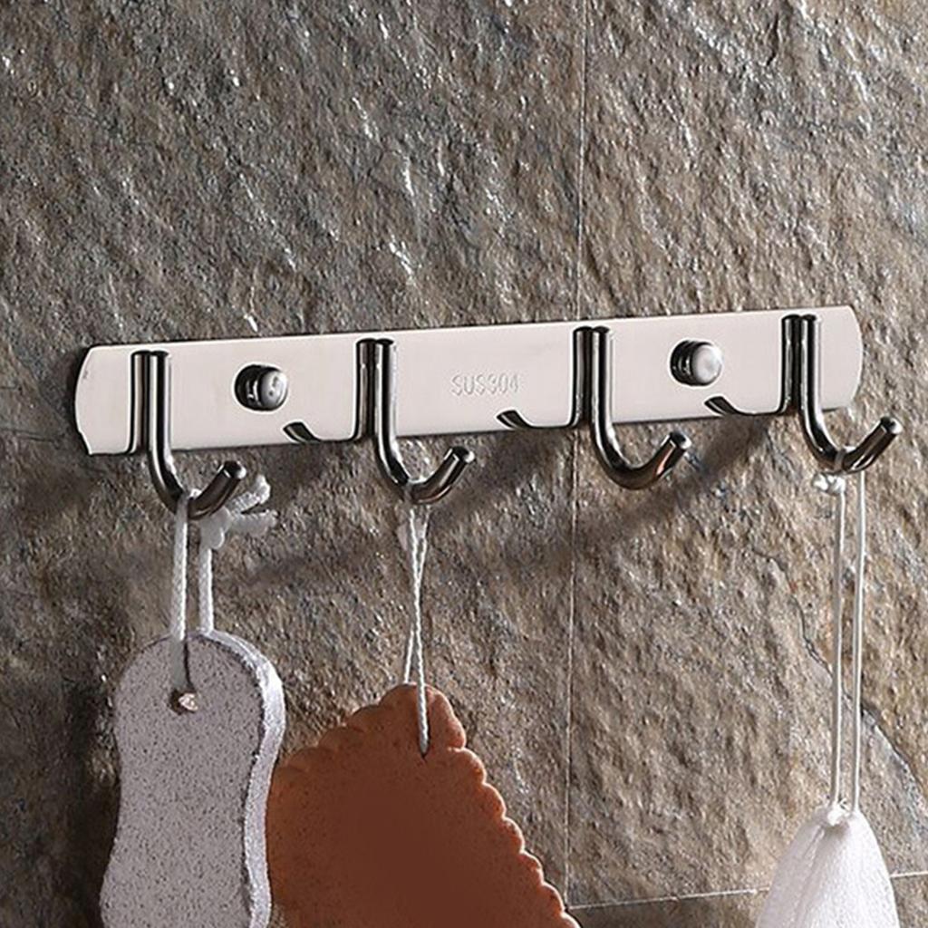 Wandmontierte Kleiderhakenleiste Edelstahl Hakenleiste Robuste Organizer für sicheres Aufhängen in verschiedenen Räumen