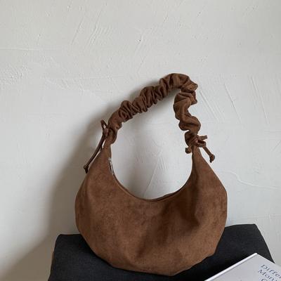 Simple and Large-capacity Pleated Bag, New Shoulder Bag, Dumpling Bag, Fashionable Small Carry, Portable Messenger Bag.