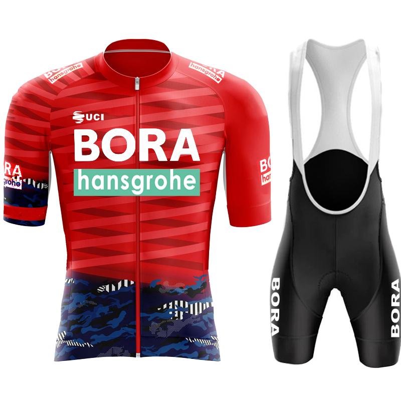 Uniforme da Ciclismo UCI BORA Abbigliamento Uomo Uomo Estate 2026 Set Maglia Pantaloncini Abbigliamento Bicicletta Salopette Abbigliamento Bici Maglia Pantaloni Mtb Ciclismo