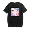 Dark Gothic Short Sleeve T-shirt Cute Cartoon Girl Streetwear Simple Casual Top Retro Loose E-Girl Summer Short Sleeve T-shirt