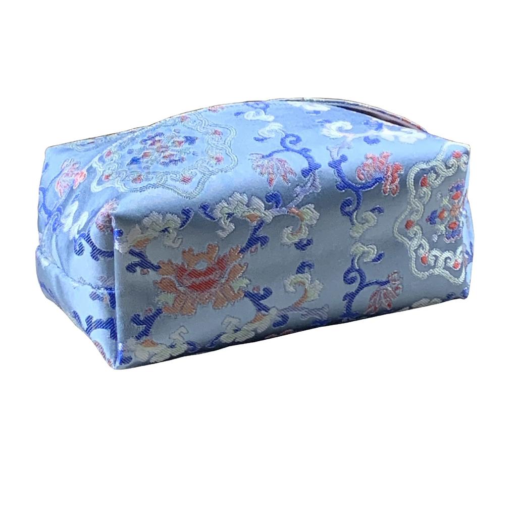 Chinese-style Vintage Tissue Case Tissue Cover Fabric Drawing Box Living Room Bedroom Table Paper Storage Bag Household Desktop