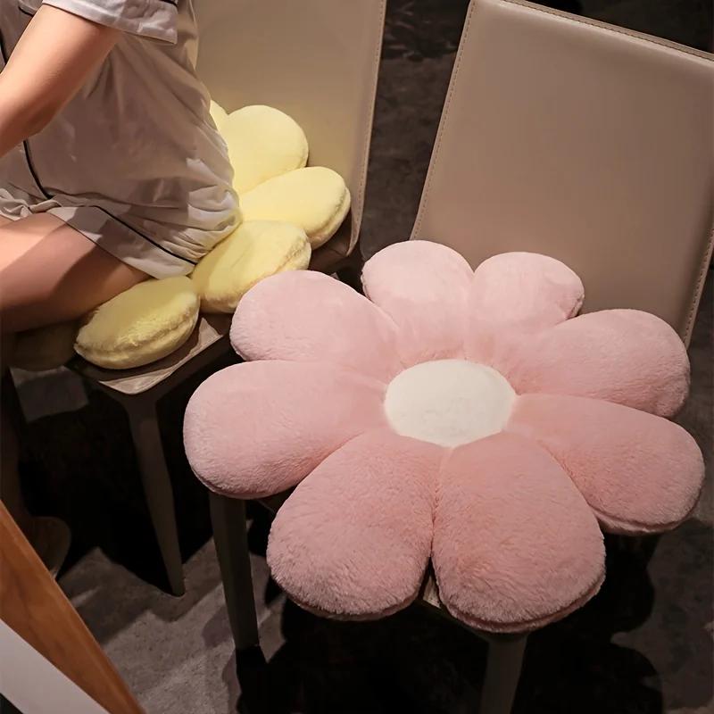 1pc 80x80cm Giant Sun Flower Cute Shaped Cushion Ergonomic Support Long Sitting Home Decor Holiday Gift Decorative Pillows