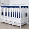 Baby Crib Bumper Pads 3 Pcs Bumper, Soft Cotton Breathable Sleep Barrier Child Safety Strip for Toddlers, Liner Edge Protector with Adjustable
