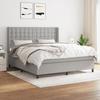 Maison Exclusive - Sommier À Lattes De Lit Avec Matelas Gris Clair 180x200cm Tissu
