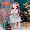 30CM Mini Movable 23Jointed Doll Girls Toy 3D Big Eyes BJD Princess Full Outfits Dresses Collection Childrens Doll Gift