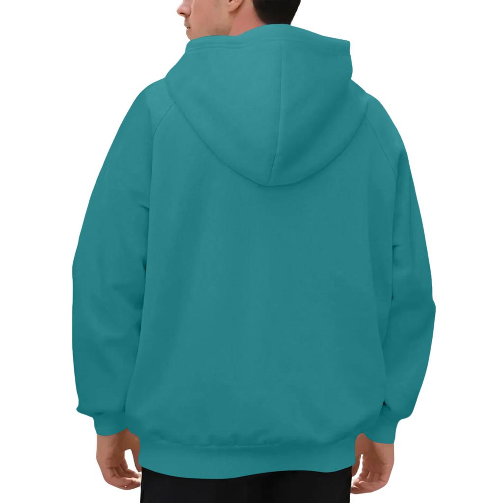 Men's Raglan Long Sleeve Hooded Sweatshirt