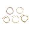 Metal Wind Pig Nose Buckle Round Bead Chain Bracelet, Creative Small Daisy Color Soft Pottery Jewelry