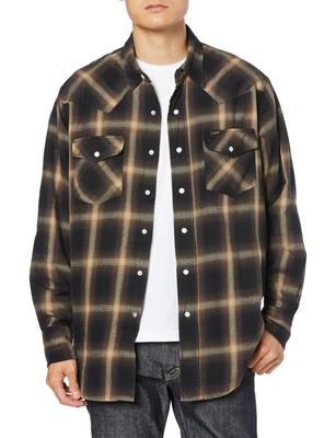 Lee Yellow Ombre Check Western Shirt Men's