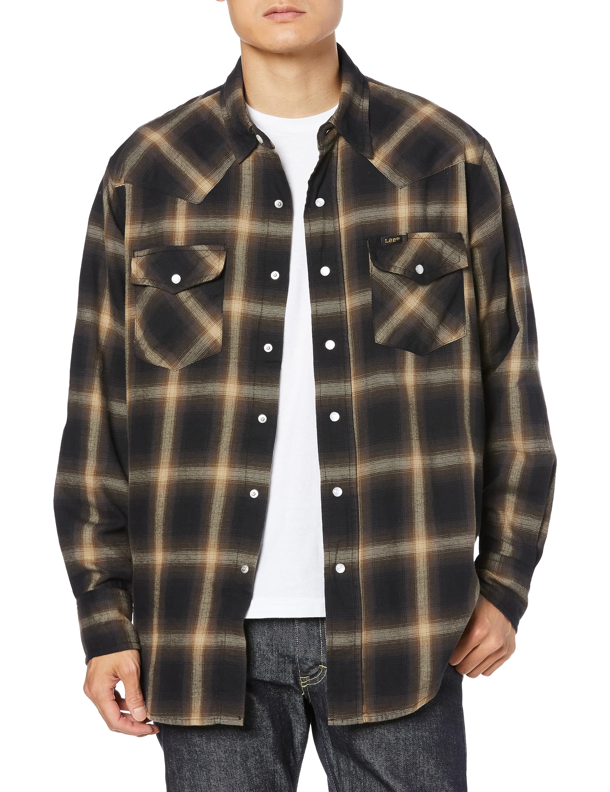 

Мужская рубашка в западном стиле Lee Yellow Ombre Check