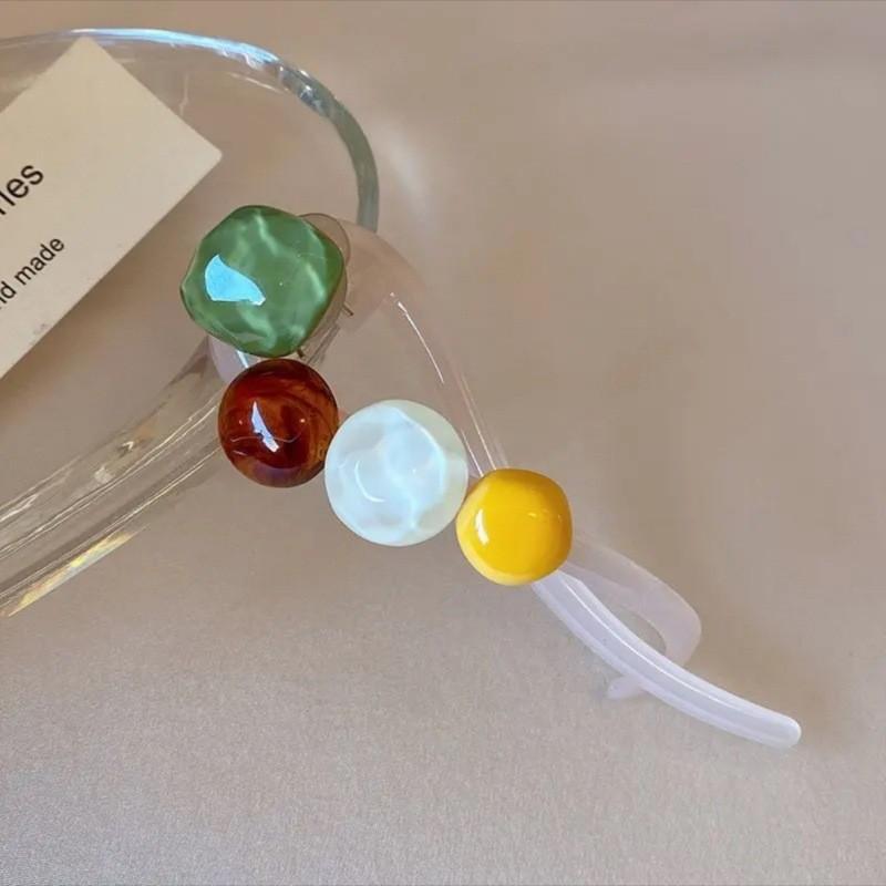 Retro S-förmige Pferdeschwanz-Twist-Haarspangen, modische Perlen-Haarspangen mit Haifisch-Clip, Haarnadeln, Haarspangen, Haarspangen, Haarschmuck für Frauen, Kopfbedeckungen