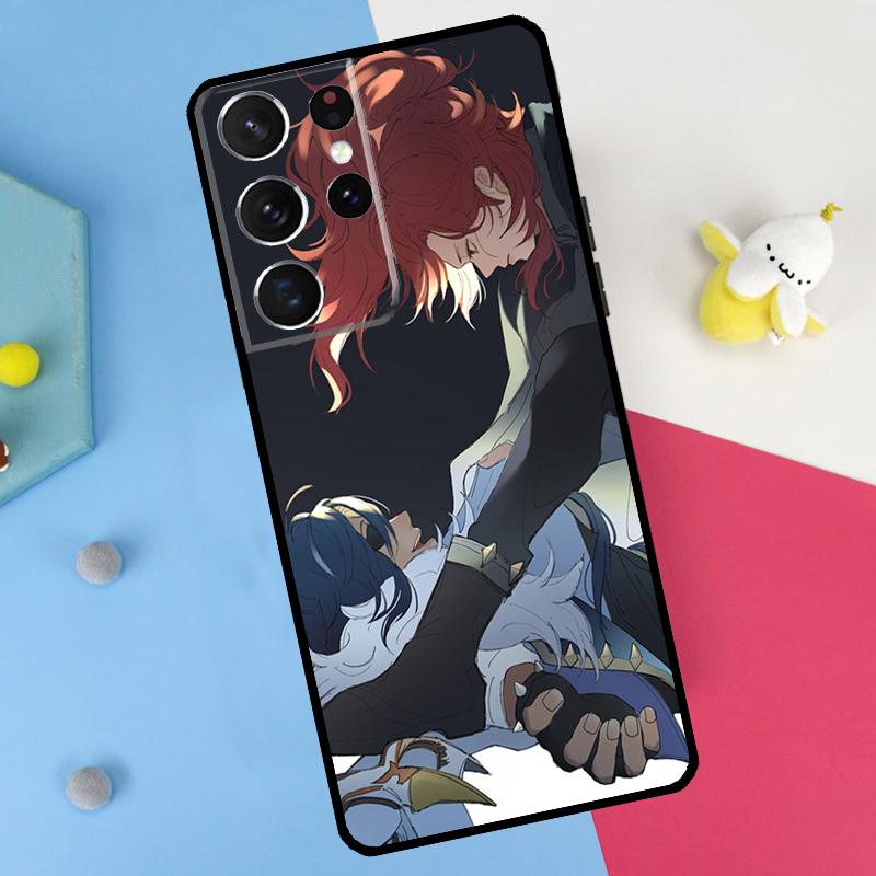 Kaeya and Diluc Genshin Impact Back Case For Samsung Galaxy S26 S25 S24 S21 S22 S23 Ultra S10 Plus S20 FE S25 FE Soft Cover
