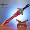 Non-Toxic Sword Building Block Toy Model Cosplay Simulation Sword Assembled Toys Ninja Knife Weapon Bricks Toys Creative Gift For Children