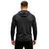 Men's Casual Breathable Hooded Sun Protection Long Sleeve Shirt Lightweight Athletic Pullover with Adjustable Drawstring Hood for Outdoor Activities