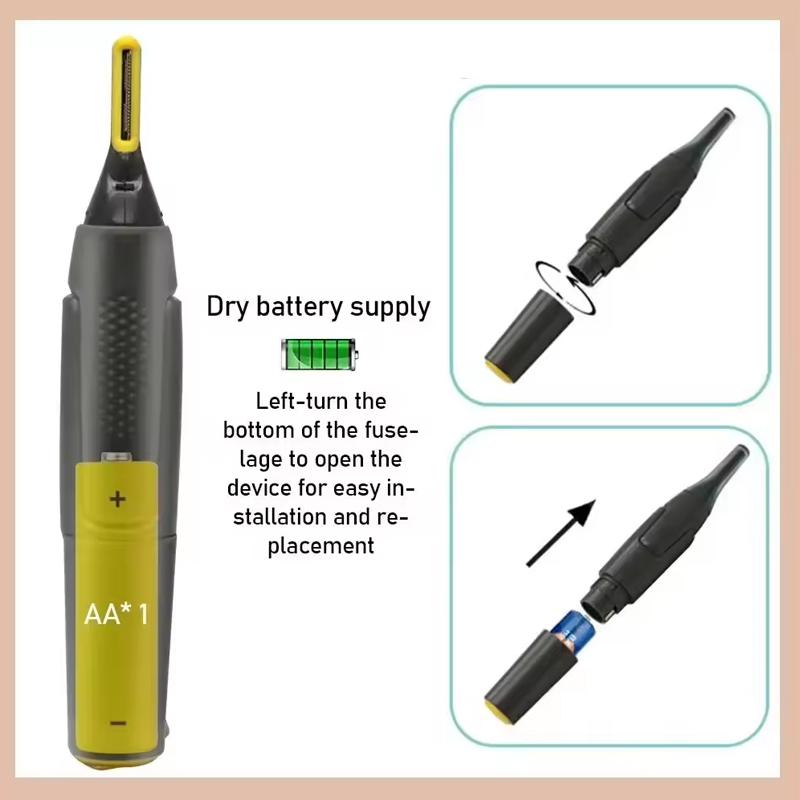 Ultra Thin Precision Trimmer Electric Nose Hair Trimmer Mini Portable Ear Trimmer for Men Nose Hair Shaver Waterproof Safe Clean