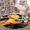 1pc Agatsuma Zenitsu  Carpet, Round Rug, Comfortable, Suitable for Entryways, Living Rooms, Office, And Bedrooms, Christmas Decoration