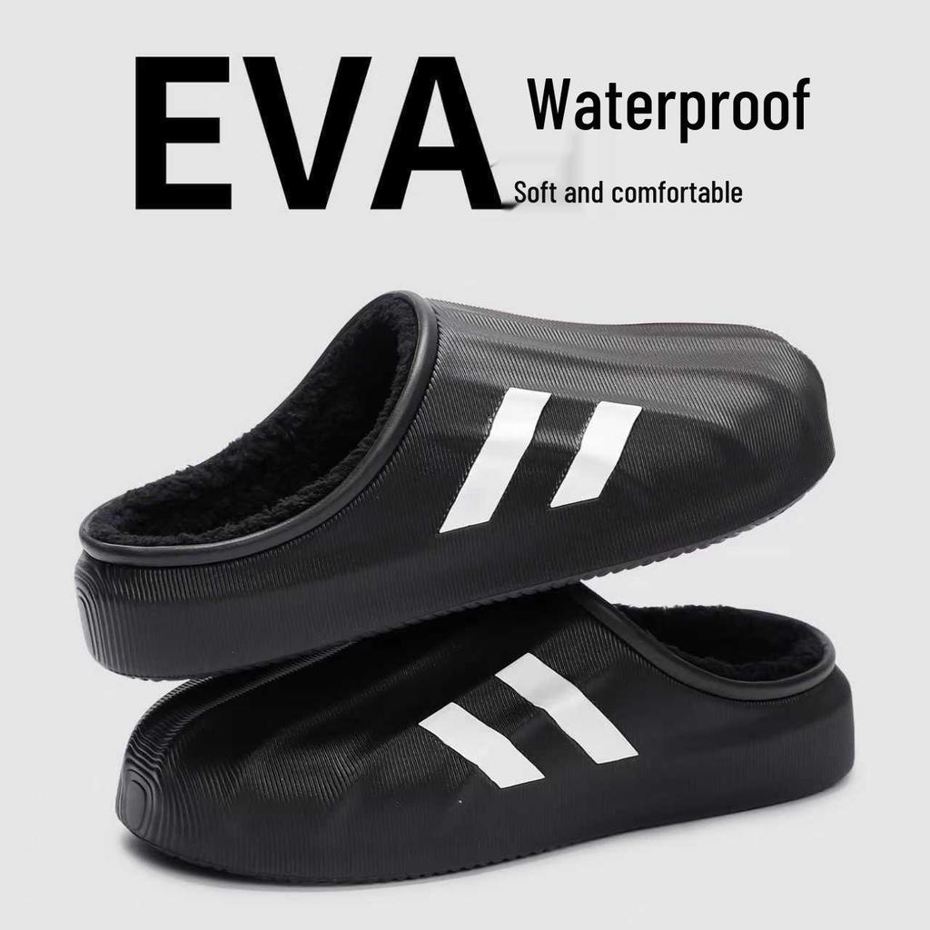 2025 Waterproof Cotton Slippers: Thick-Soled, Non-Slip Indoor/Outdoor Warm Shoes for Men & Women