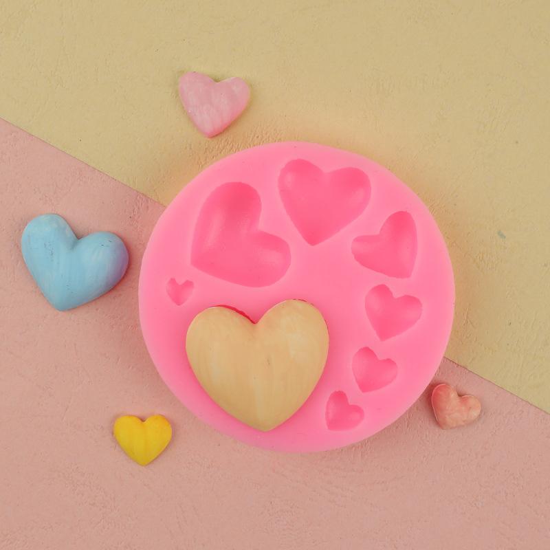 

Силиконовая форма для помадки в форме любящего сердца своими руками, красочное сладкое сердце, шоколадные конфеты, украшение торта на День святого Валентина, инструменты для выпечки