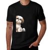 Peeking Shih Tzu - Black T-Shirt Urban Style Print T-Shirt