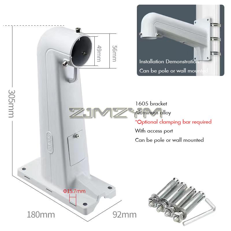 Uchwyt ścienny do kamer kopułkowych, Uchwyt do kamery monitoringu IP CCTV, Uchwyt do kamery kopułkowej IP, Stop aluminium, Zewnętrzny Wewnętrzny
