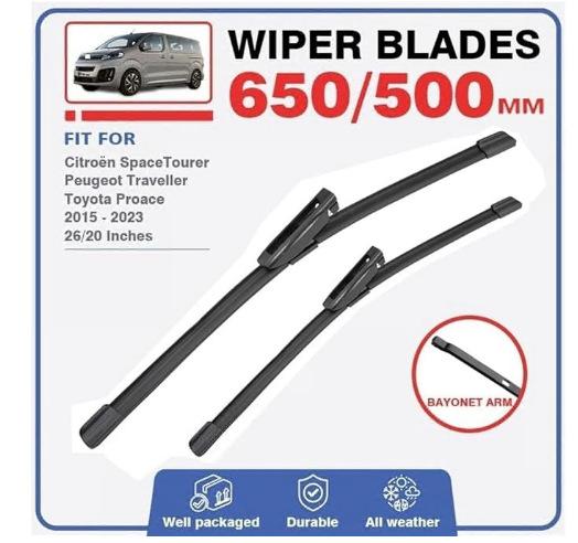 Suitable for Peugeot Traveller Toyota Proace 2015-2025 26+20 wipers чёрный