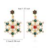 Shiny Snowflake Stud Earrings  Zircon Pearl Dangle Piercing Drop Earrings Long Tassel Earring Christmas Gifts