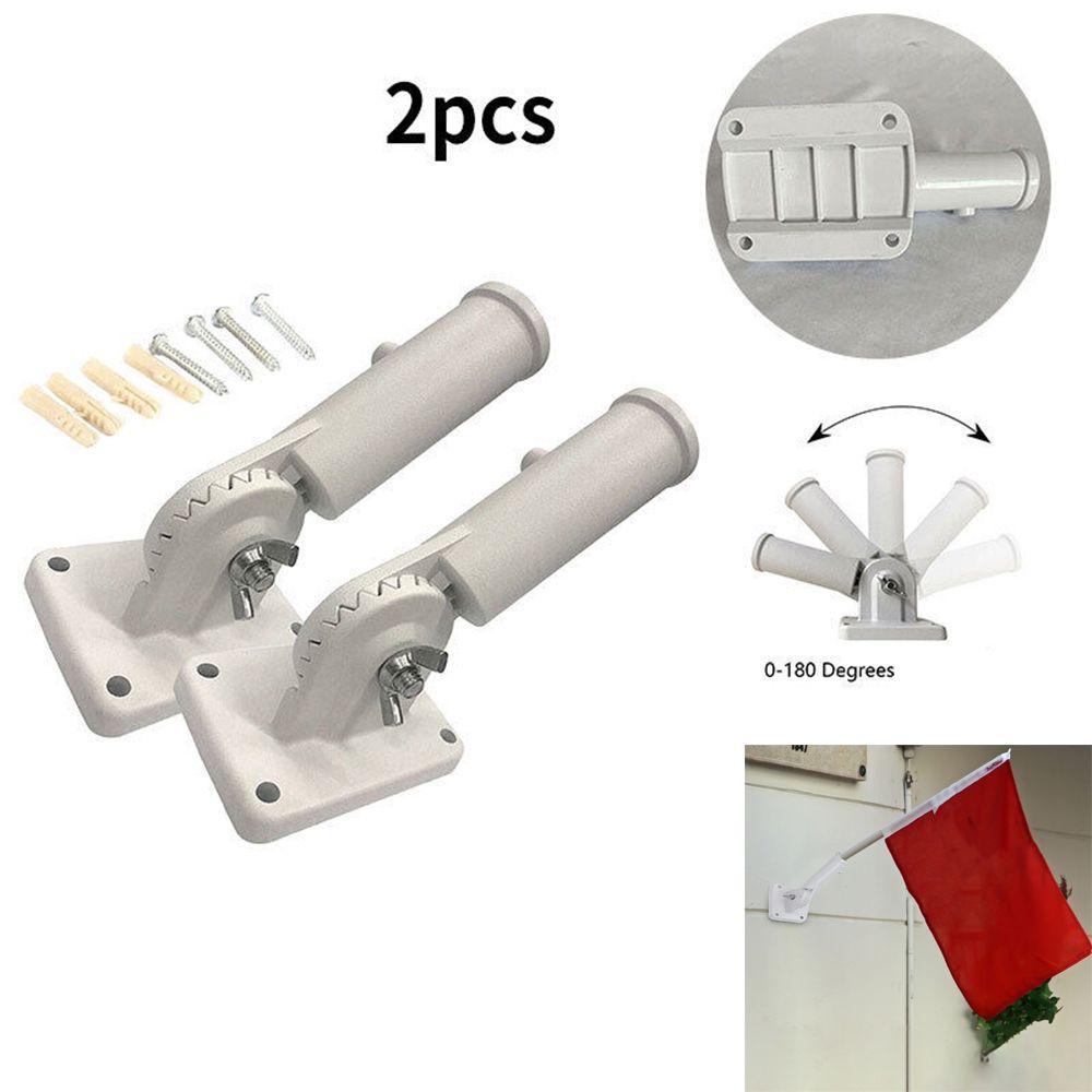 Angle Flagpole Base Cast Iron Aluminum Bracket Windsock Pole Bracket Wall Mounting Flag Pole Holder