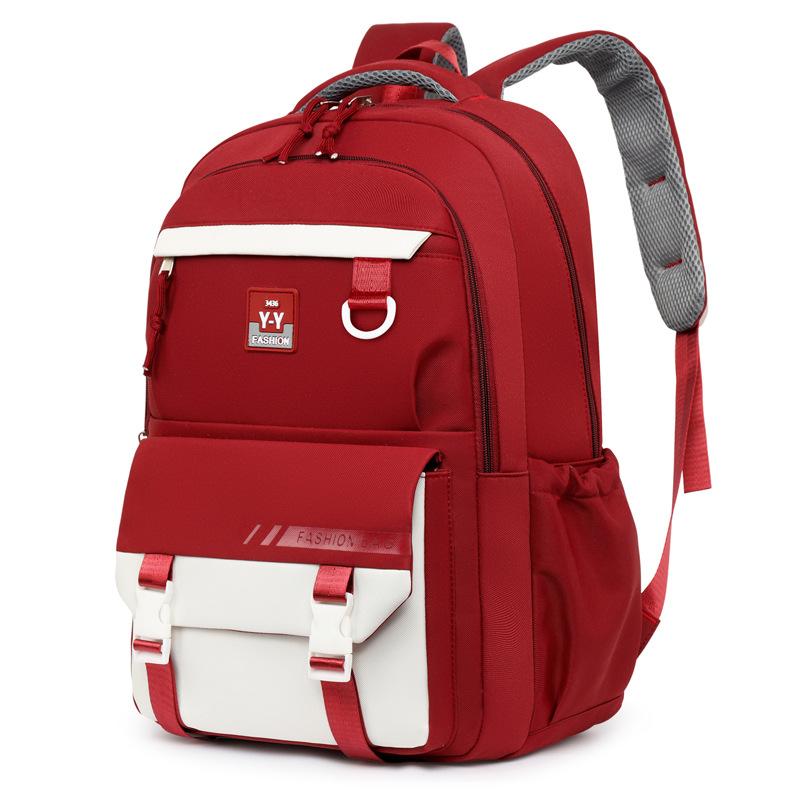 

Fashion Oxford Versatile School Backpack Breathable Shoulder Straps 16in Laptop красный