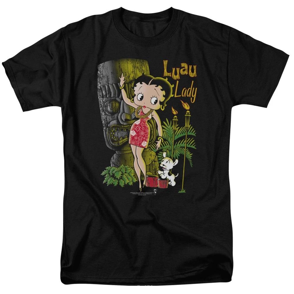 Betty Boop - Luau Lady - Unisex Short Sleeve Children's T-shirt - Black