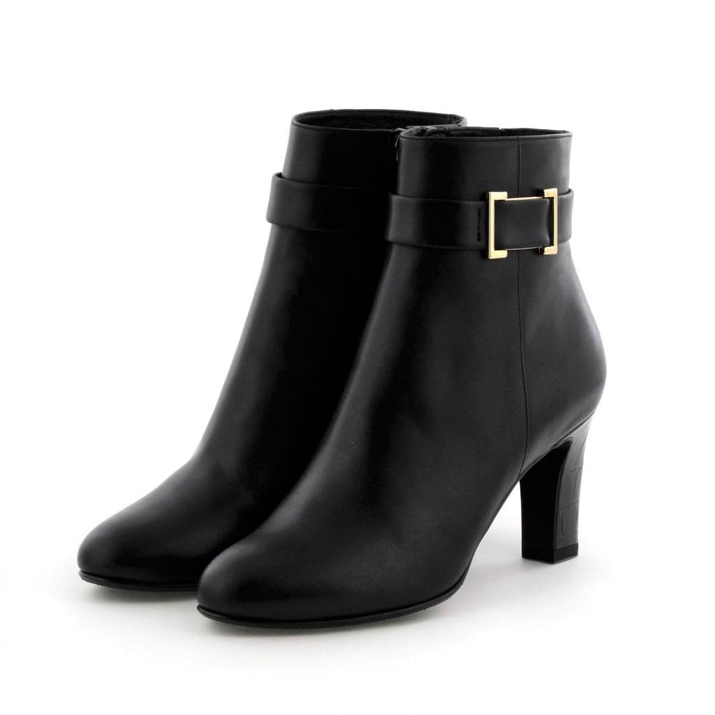 Buckle Heel Black 225 HIMIKO/Himiko/Side Boots/641406