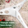 Christmas Tree Stand White Plastic Triangular Foot Design for Mini Artificial Trees Prevents Tipping Easy Setup Xmas Tree Base