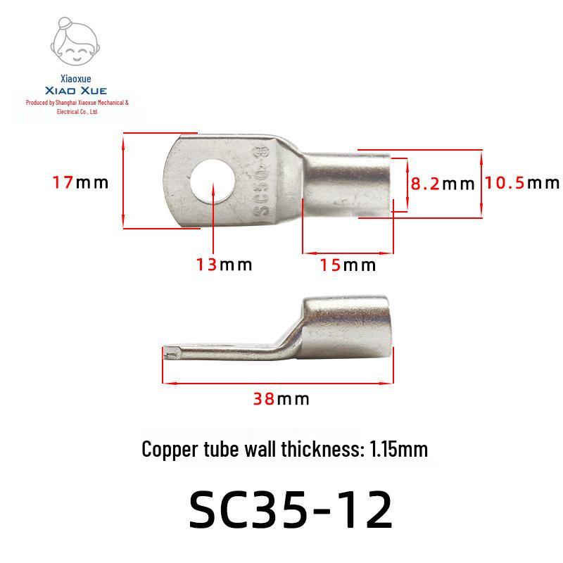 Copper Tinned Peep Hole Wiring Terminal SC1.5-4, SC300-20, DTGA Short Wire Lug