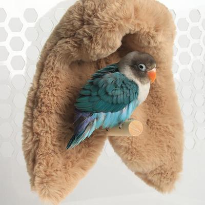 Soft Plush Pet Hanging Tent Birds Nest Bird Shawl Nest Corner Parrot Blanket Faux Rabbit Fur Birds House Cage Thermal Cushion